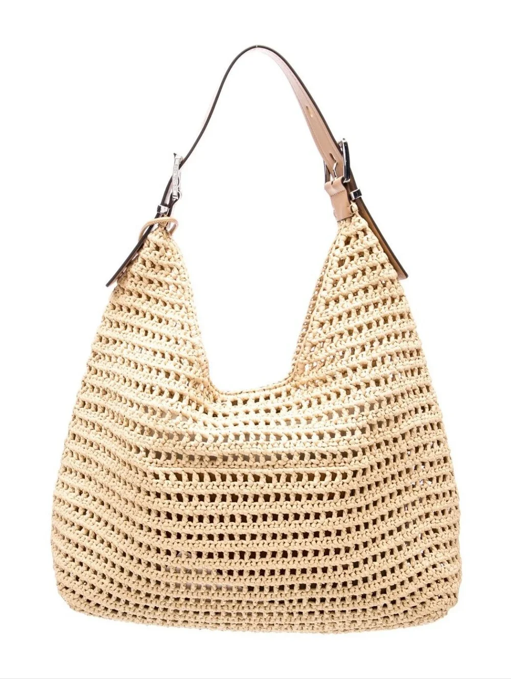 MICHAEL KORS NOLITA LARGE CROCHETED HOBO SHOULDER BAG